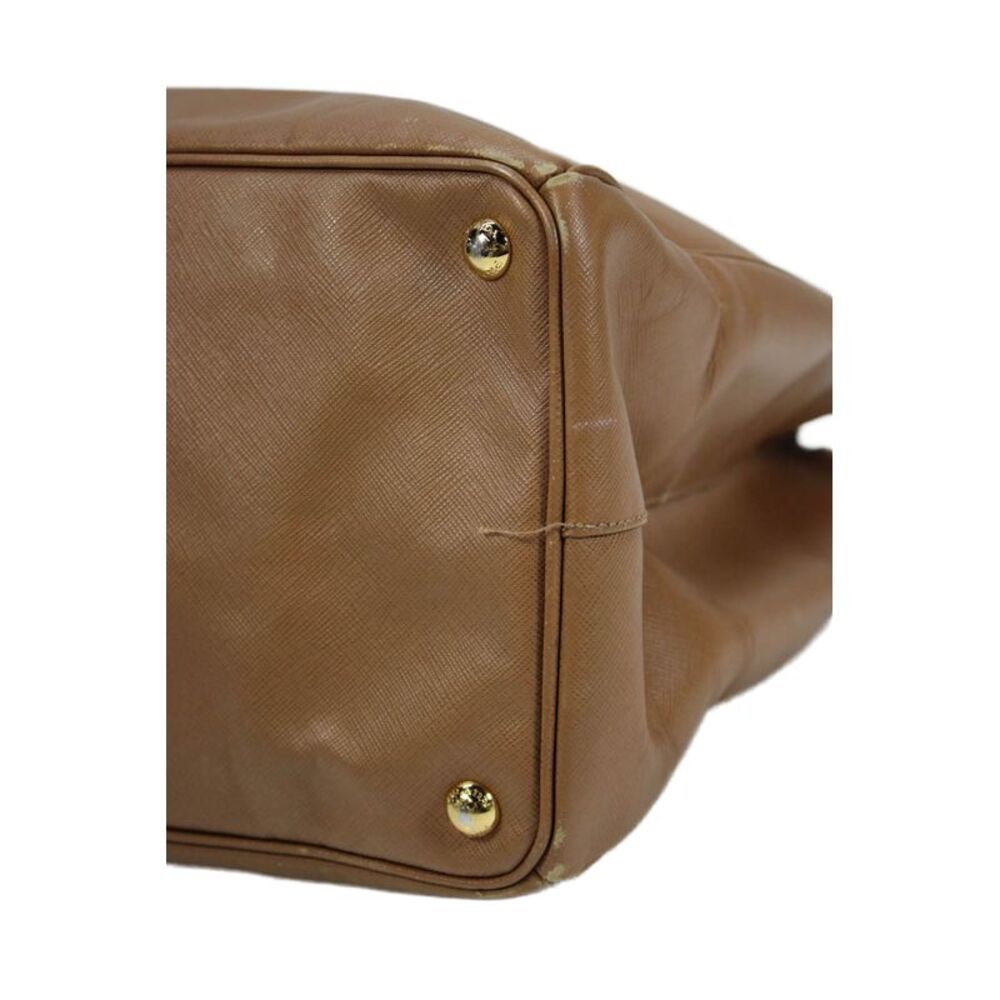 Prada Women's Leather Galleria Saffiano Lux Tote Handbag Camel - Picture 7 of 11